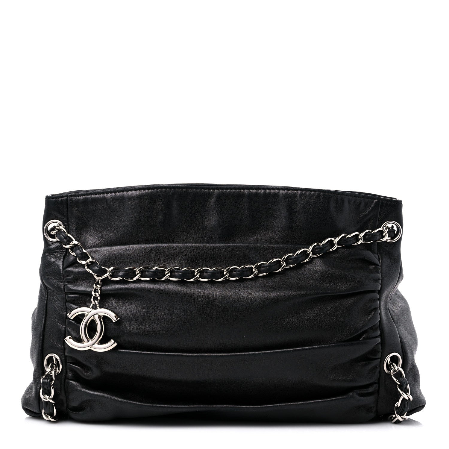 Chanel Lambskin Large Sharpei Shoulder Bag Black 1 of 11