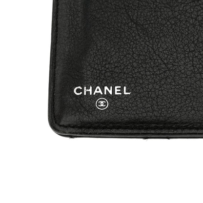 Chanel Distressed Caviar Stitched Yen Wallet Black 6 of 11