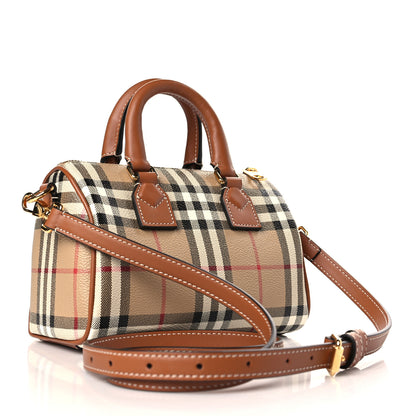 Burberry Check Mini Bowling Bag Brown 3 of 8