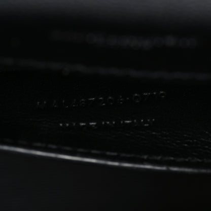 Saint Laurent Grain De Poudre Textured Mixed Matelasse Triquilt Medium Monogram Satchel Black 7 of 10