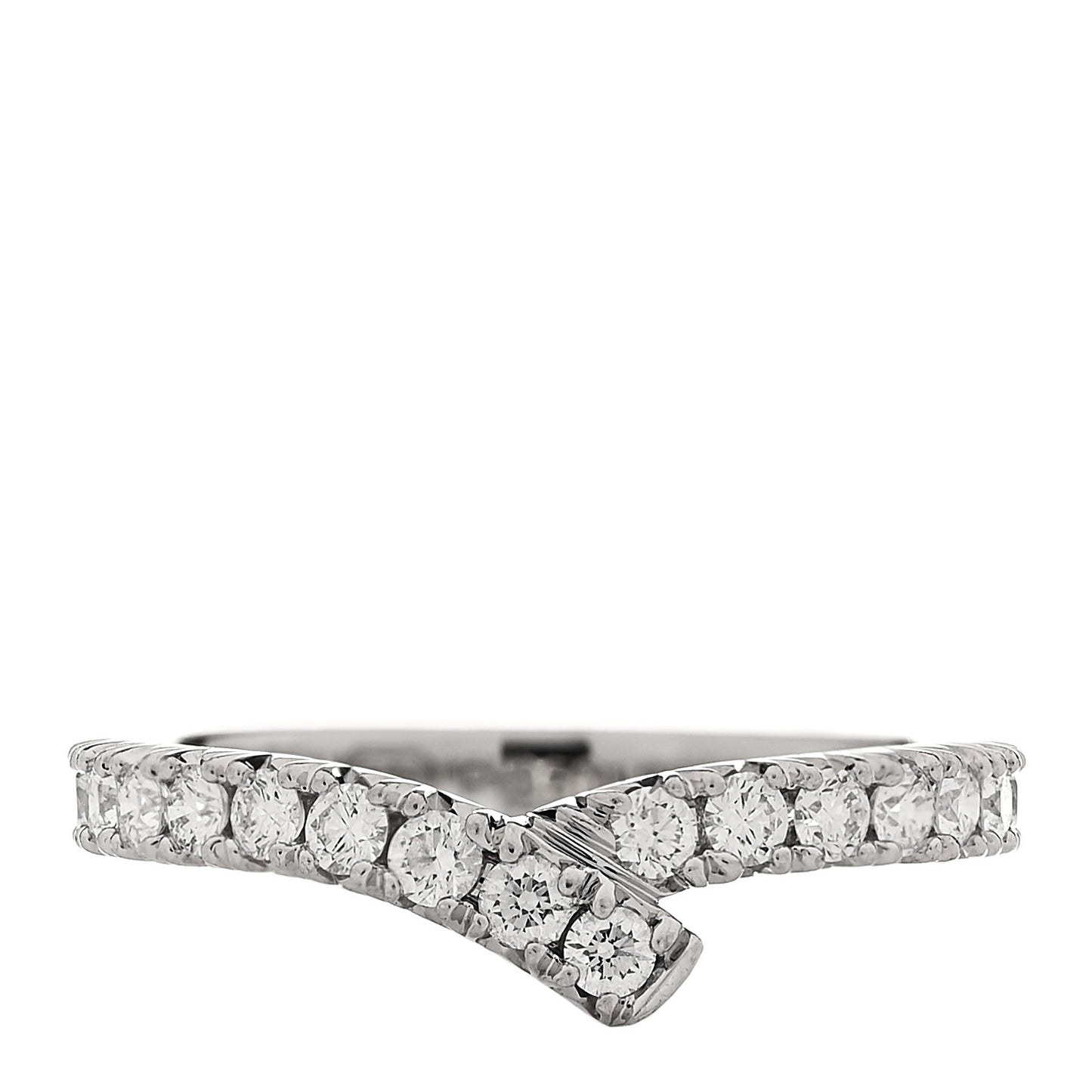 Platinum Diamond Ribbon Wedding Band Ring 49 4.75