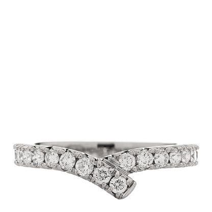 Harry Winston Platinum Diamond Ribbon Wedding Band Ring 49 4.75 1 of 5