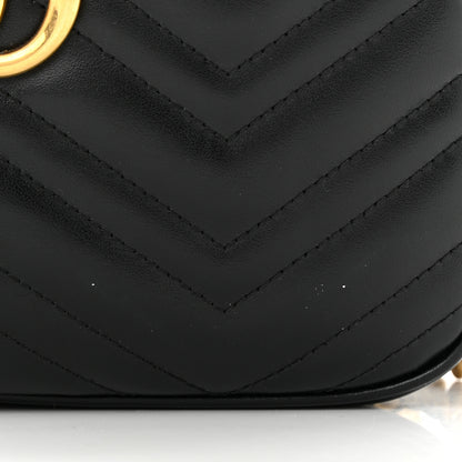 Gucci Calfskin Matelasse Small GG Marmont Chain Shoulder Bag Black 12 of 12