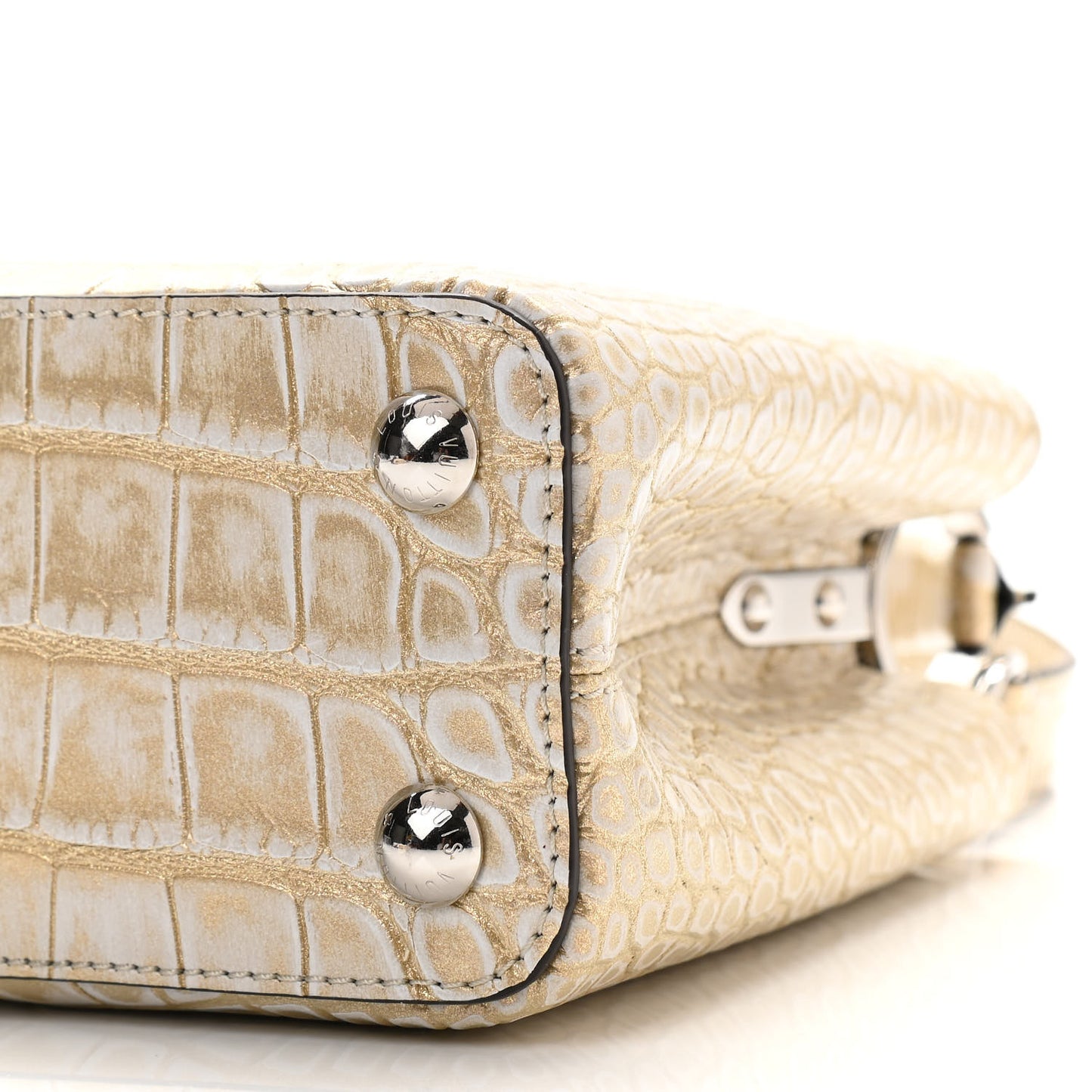 Alligator Capucines BB Mordore Gold