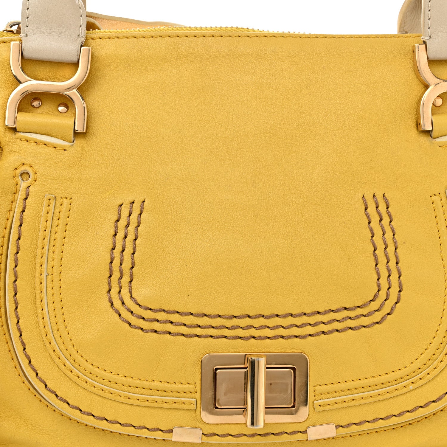Chloe Calfskin Medium Marcie Lock Satchel Mimosa 8 of 13