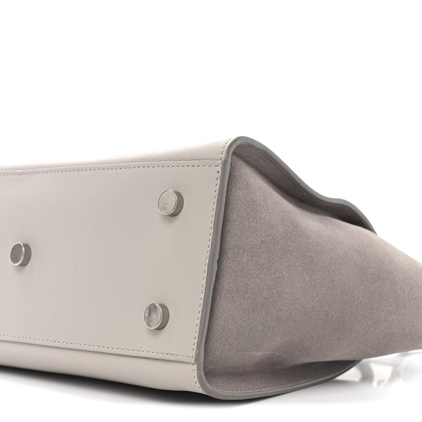Calfskin Suede Baby Monogram Downtown Cabas Grey