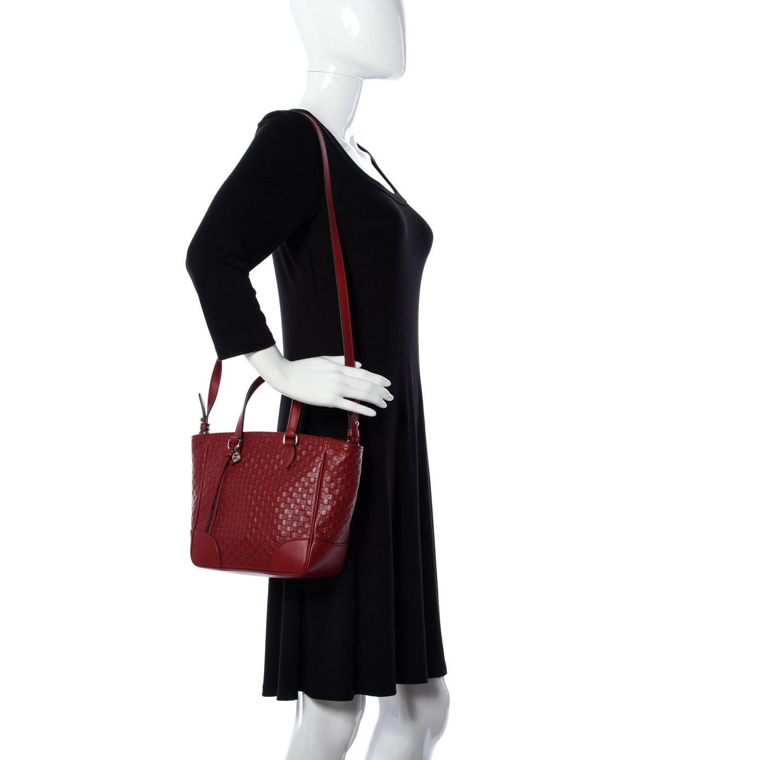 Gucci Microguccissima Small Bree Tote Red 2 of 11