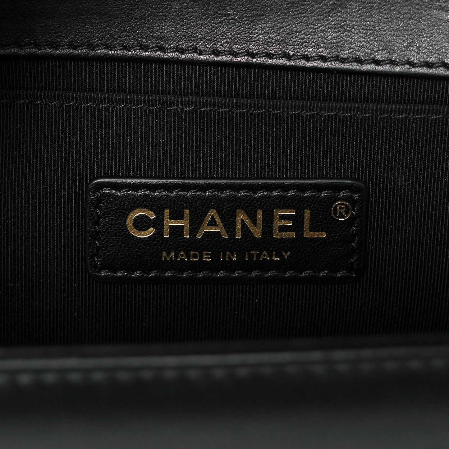 Lambskin Quilted Medium Boy Flap Black