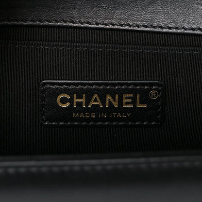Chanel Lambskin Quilted Medium Boy Flap Black 6 of 17