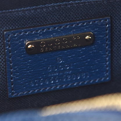Gucci GG Supreme Kaleidoscope Calfskin Script Logo Gucci 100 Camera Bag Blue Orange Multicolor Blue Agata 6 of 8