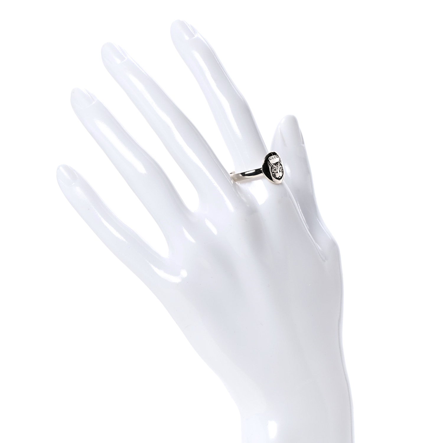 Gucci Sterling Silver Blind for Love Mystic Cat Ring 62 10 2 of 9