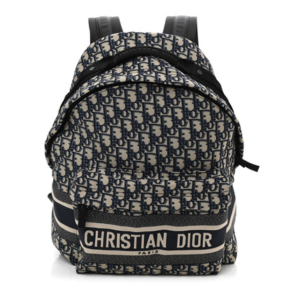 Christian Dior Oblique Diortravel Backpack Blue 1 of 9