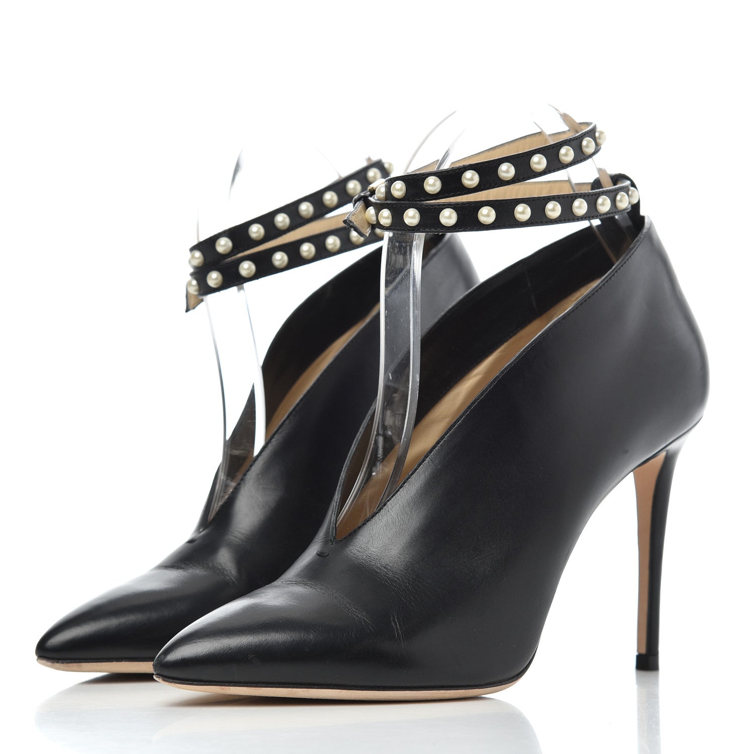Jimmy Choo Calfskin Lark 65 Ankle Strap Pumps 37.5 Black 3 of 16