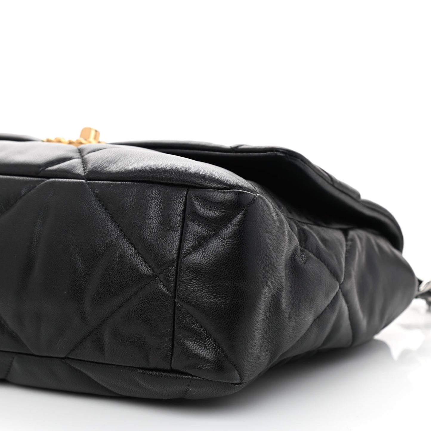 Lambskin Quilted Large Chanel 19 Flap Black