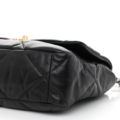Chanel Lambskin Quilted Large Chanel 19 Flap Black 10 of 10