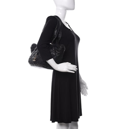 Chanel Lambskin Quilted Cloudy Bundle East West Tote Black 2 of 10