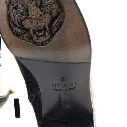 Gucci Goatskin Mens Kitten Chain Horsebit Ankle Boots 7.5 Black 5 of 6