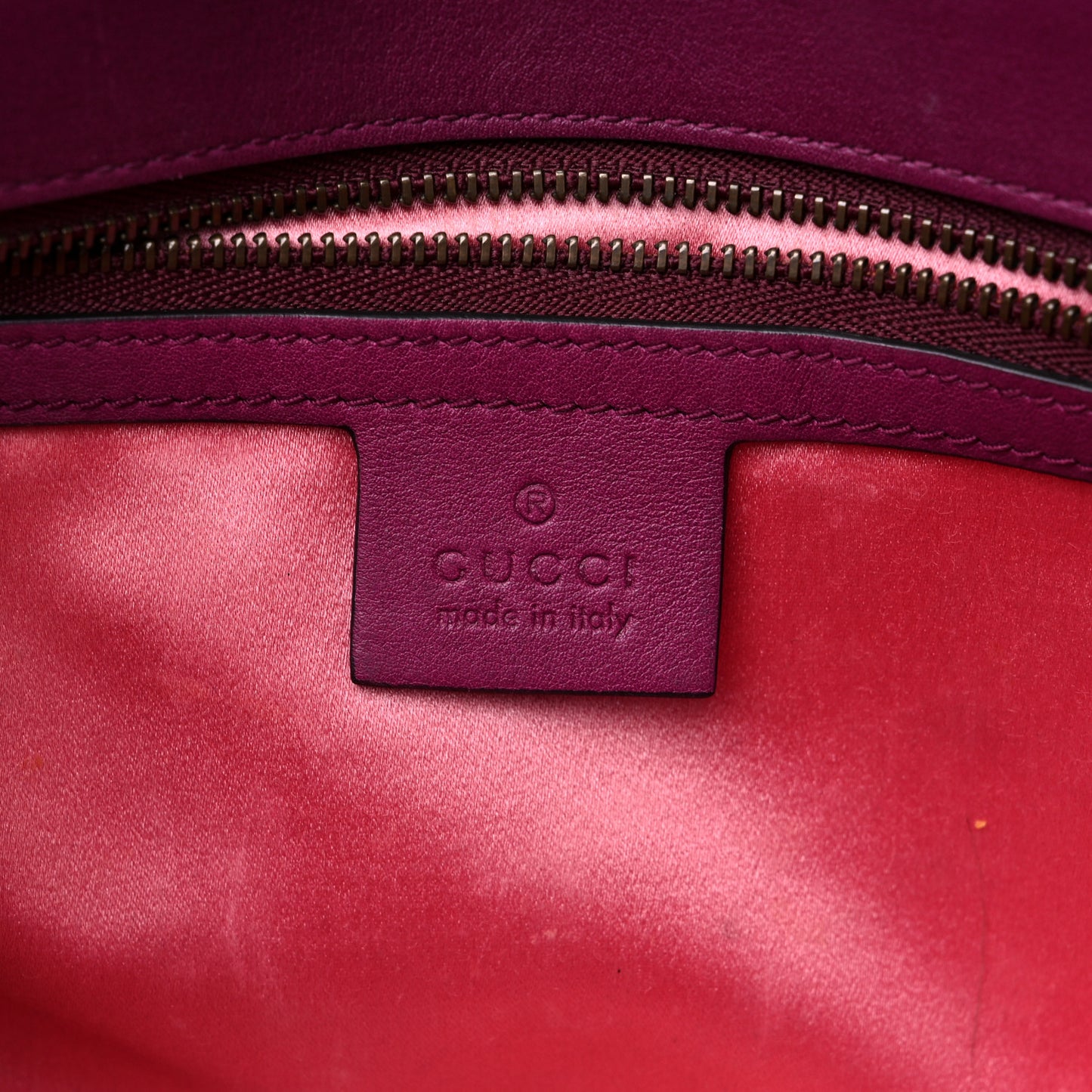 Velvet Matelasse Small GG Marmont Shoulder Bag Fuchsia Violet Cyclamen