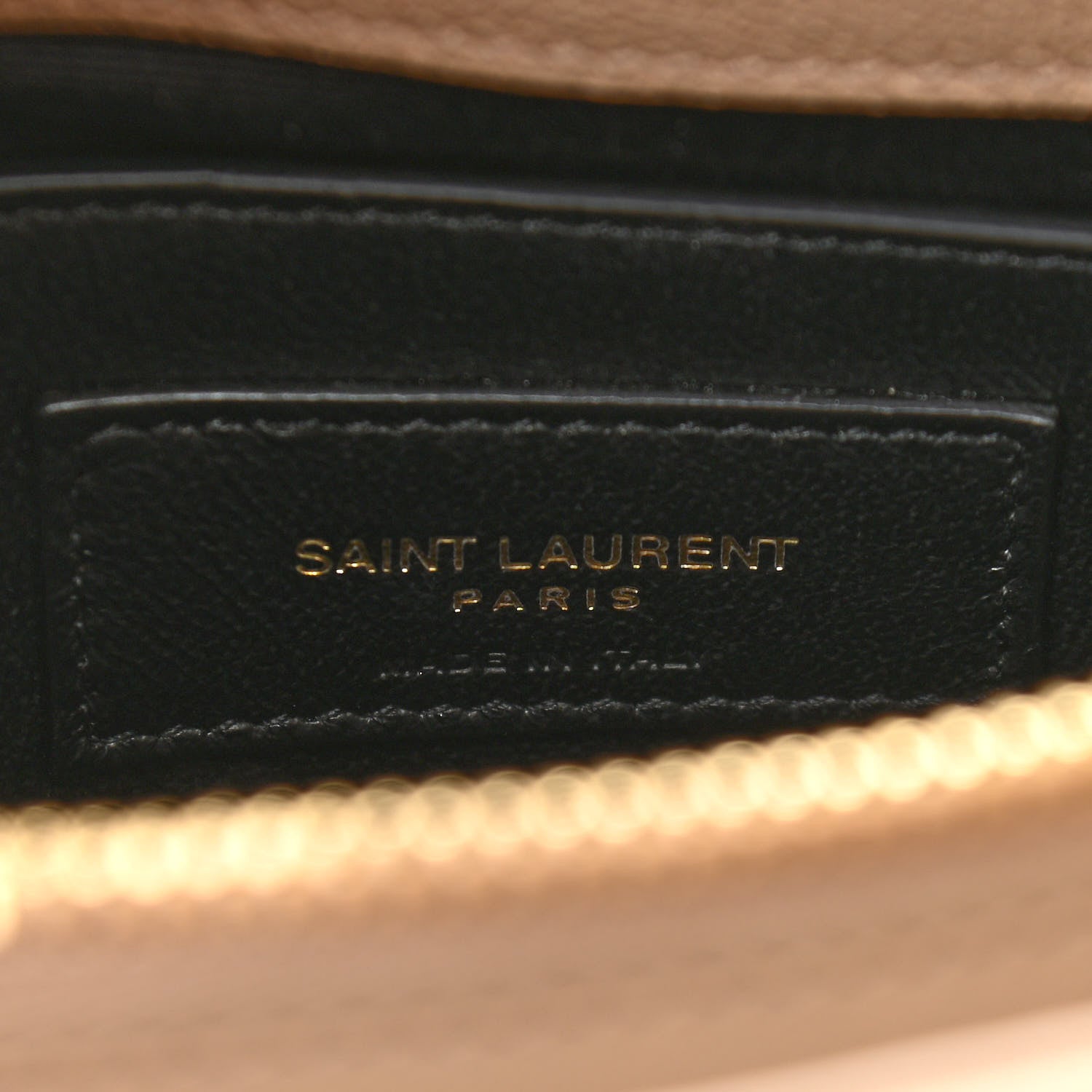 Saint Laurent Sheepskin Matelasse Chevron Monogram Medium College Bag Dark Beige 7 of 11