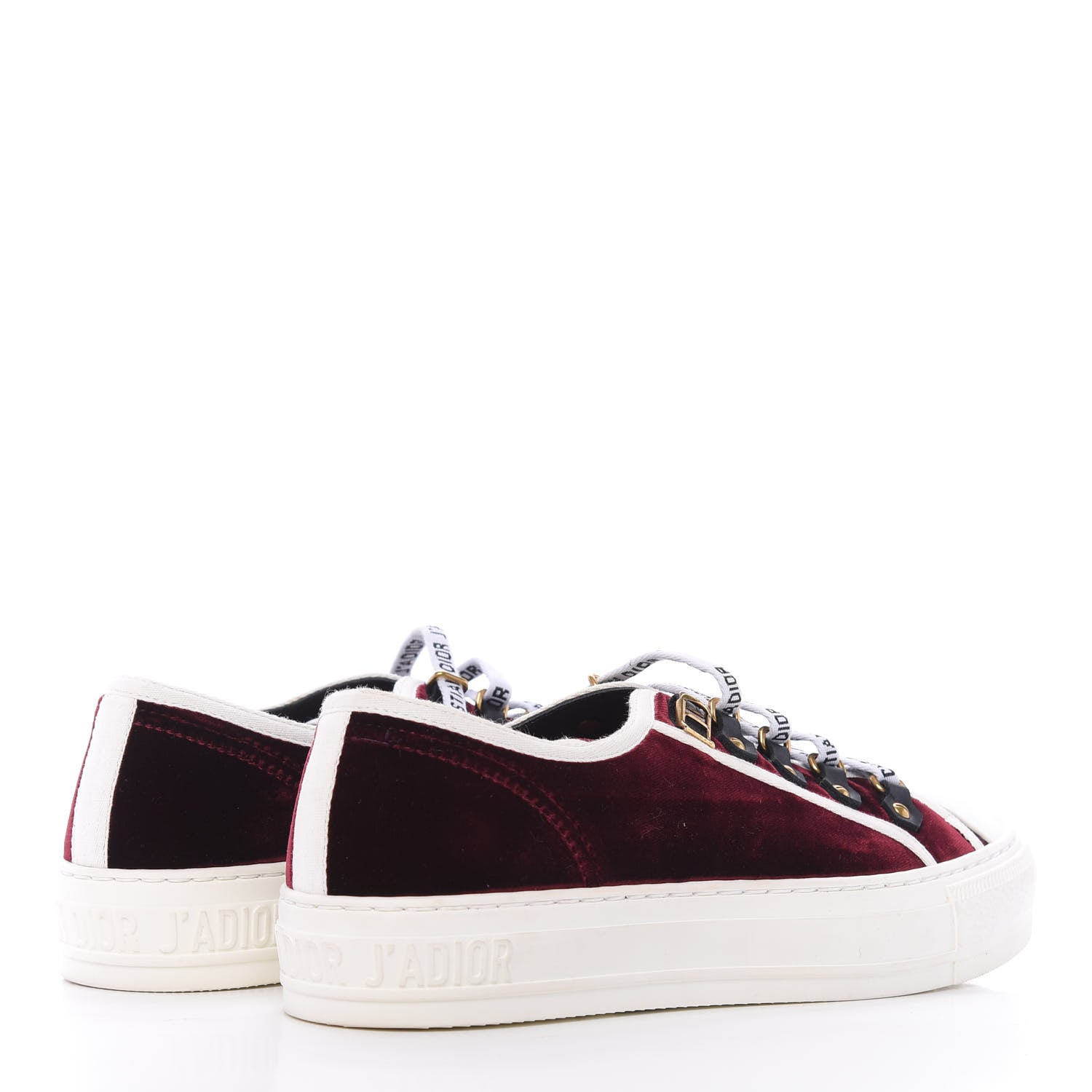 Christian Dior Velvet Walk'N'Dior Low Top Sneakers 38.5 Deep Amaranth 4 of 11
