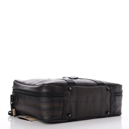 Burberry Smoked Check Carry On Travel Bag Chocolate 5 of 16