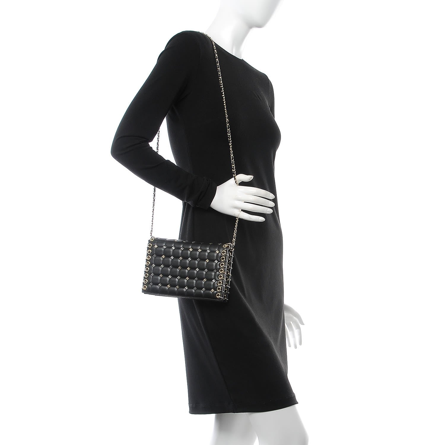 Chanel Lambskin Square Quilted CC Flap Black 2 of 9
