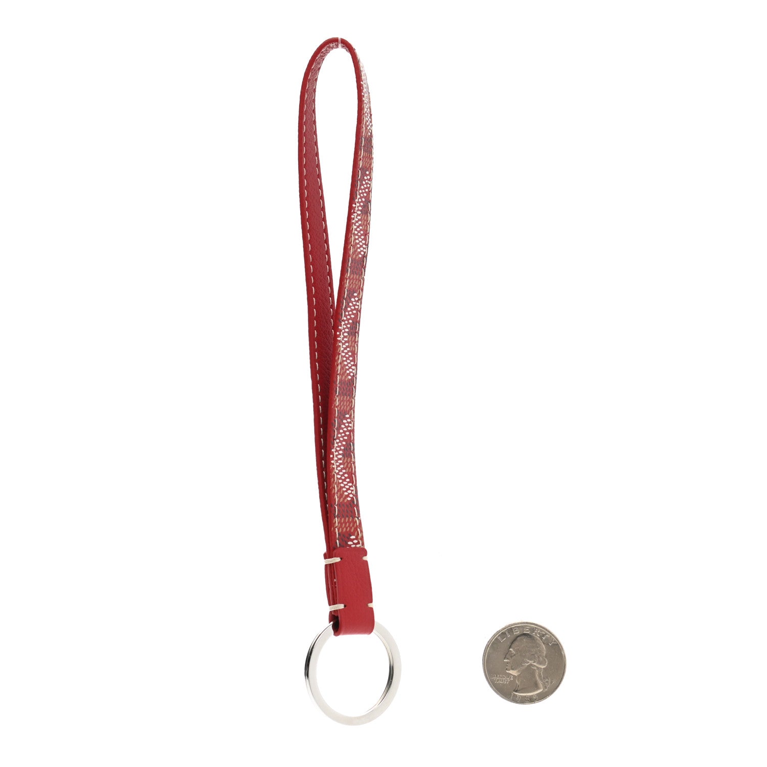 Goyard Goyardine Sesame Key Holder Red 2 of 6