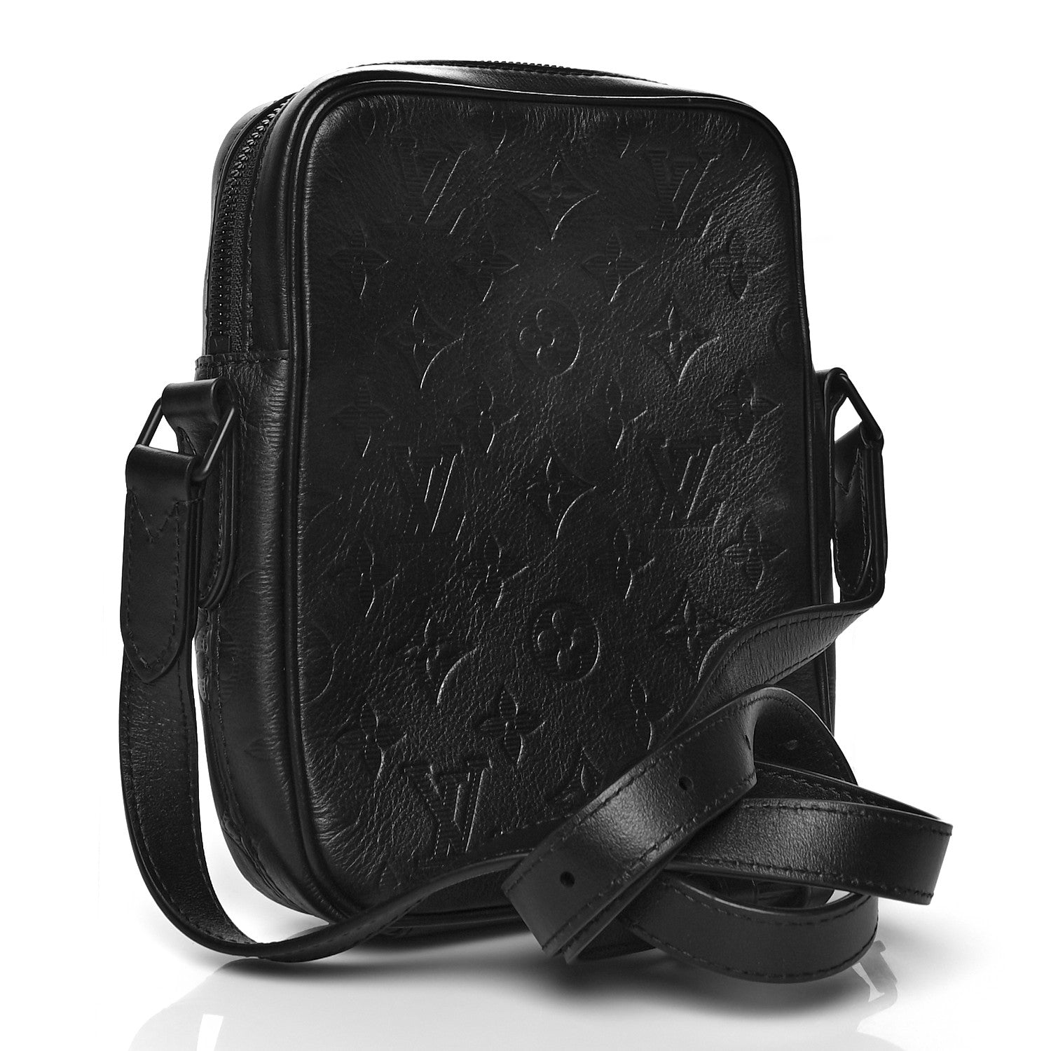 Louis Vuitton Calfskin Monogram Shadow Danube PM Black 3 of 9