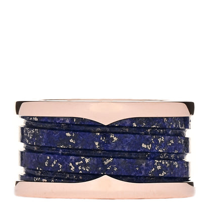 Bulgari 18K Rose Gold Lapis Lazuli B.Zero1 Four-Band Ring 56 7.5 1 of 7