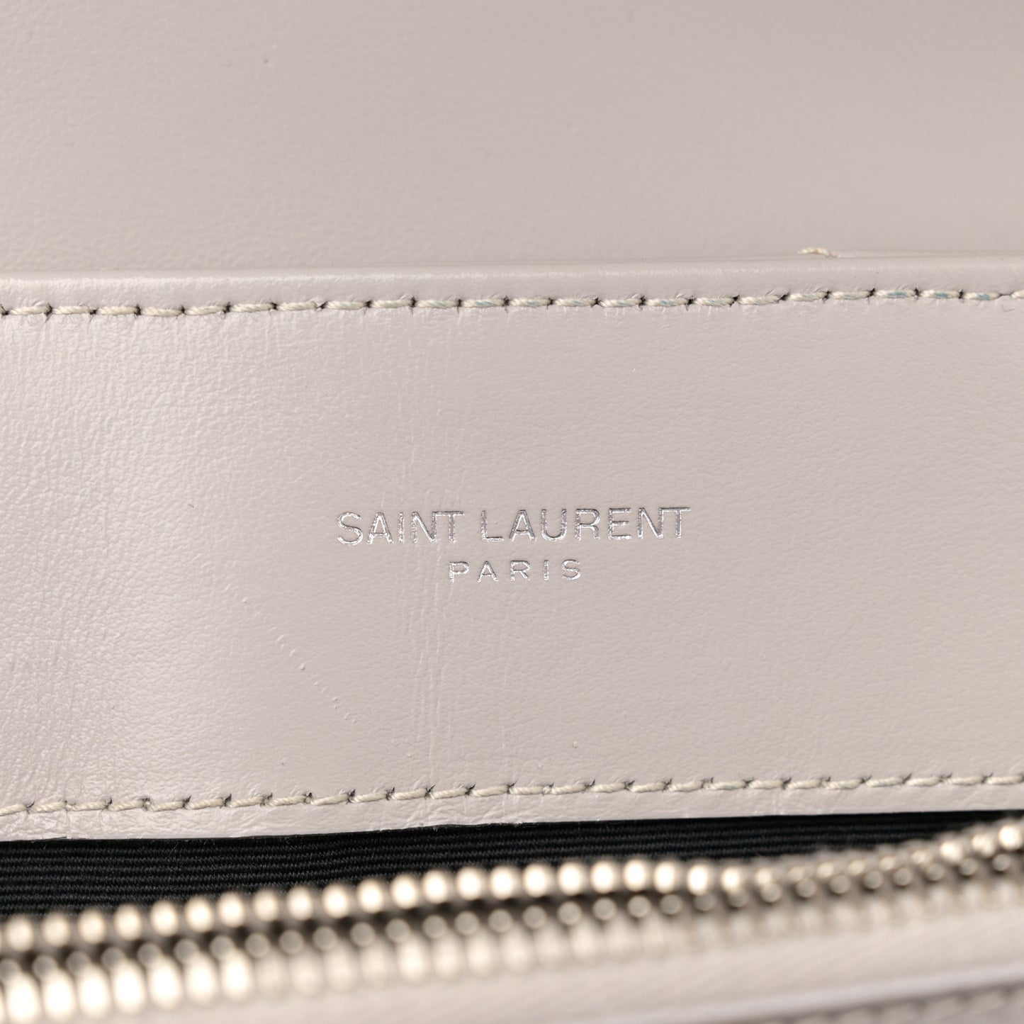 Calfskin Y Quilted Monogram Medium Loulou Chain Satchel Light Gray