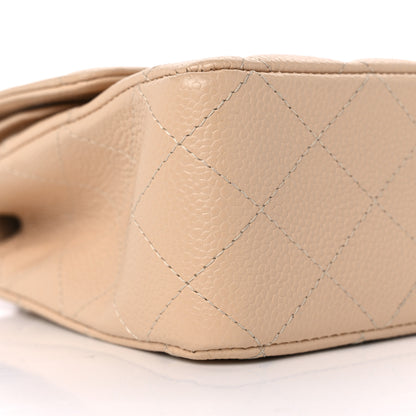 Chanel Caviar Quilted Medium Double Flap Beige 8 of 12