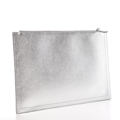 Givenchy Metallic Sugar Goatskin Medium Antigona Pouch Silver 3 of 8