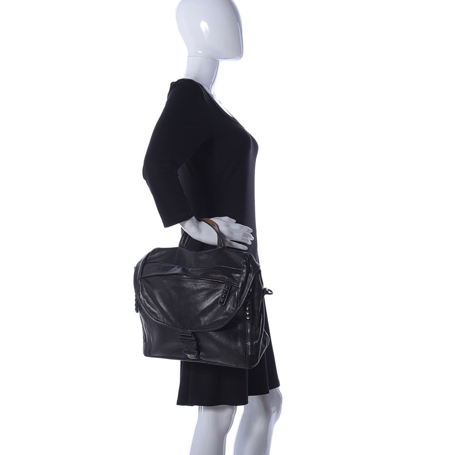 MCM Lambskin Medium Killian Messenger Bag Black 3 of 10