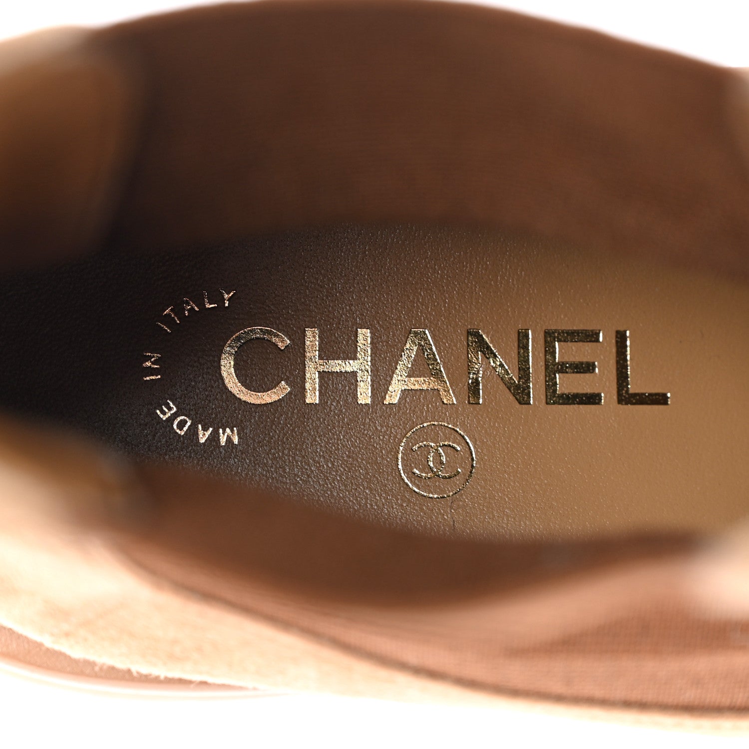 Chanel Suede Lambskin Cap Toe Ankle Boots 40 Light Brown 8 of 13