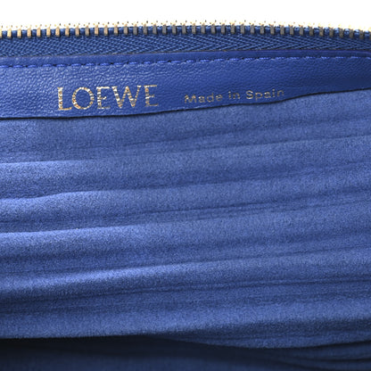 Loewe Lambskin Pleated Bracelet Pouch Shoulder Bag Royal Blue 6 of 11