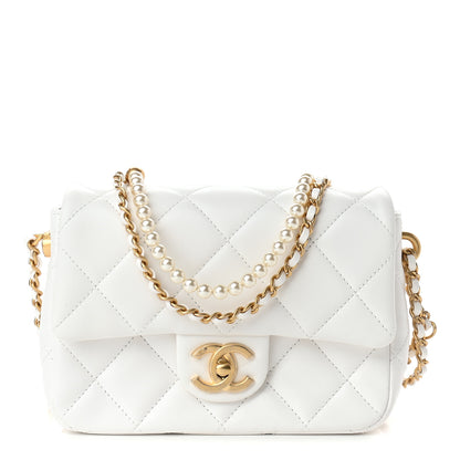 Chanel Lambskin Quilted Mini My Perfect Flap White 1 of 9