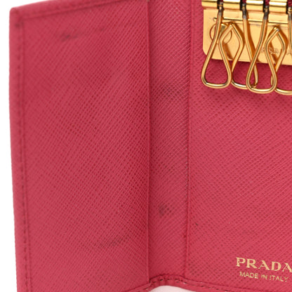 Prada Saffiano Metal 6 Key Holder Ibisco 8 of 14