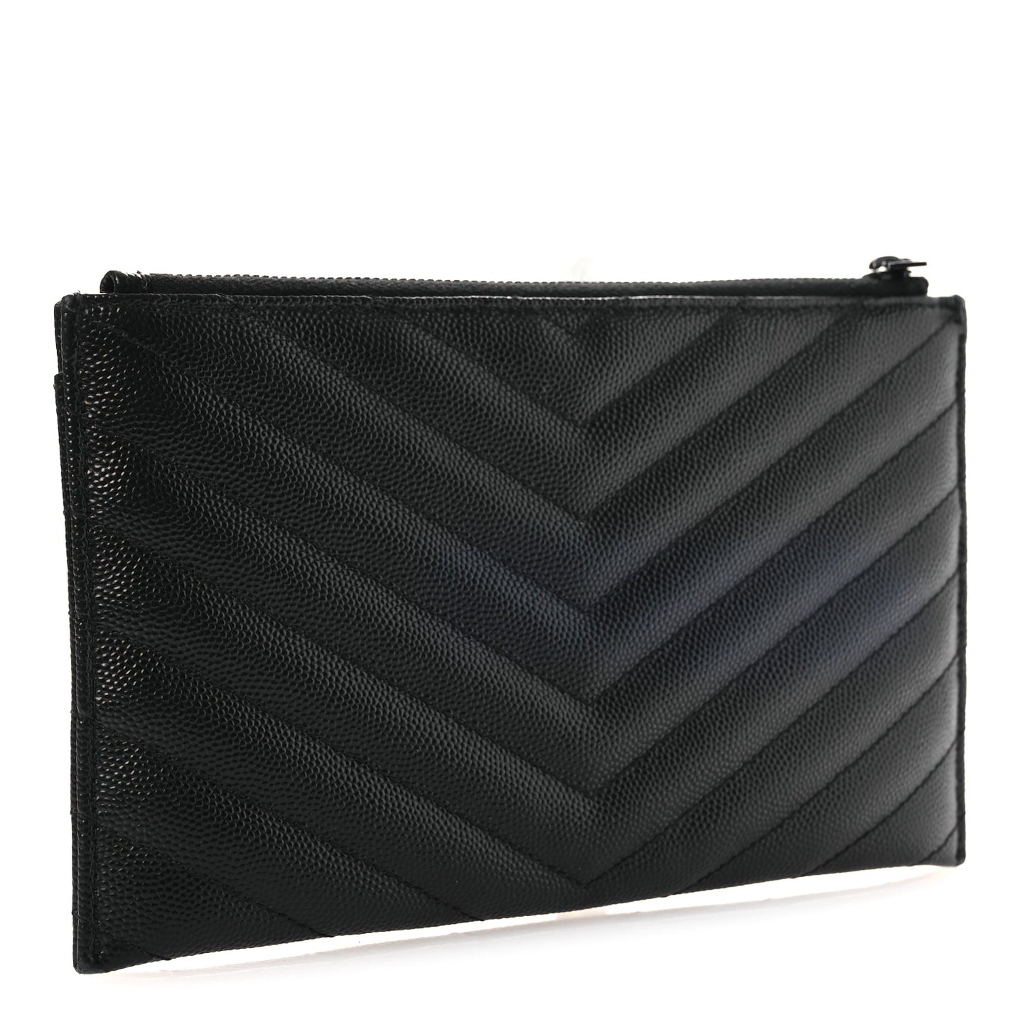 Grain De Poudre Chevron Monogram Bill Pouch Black