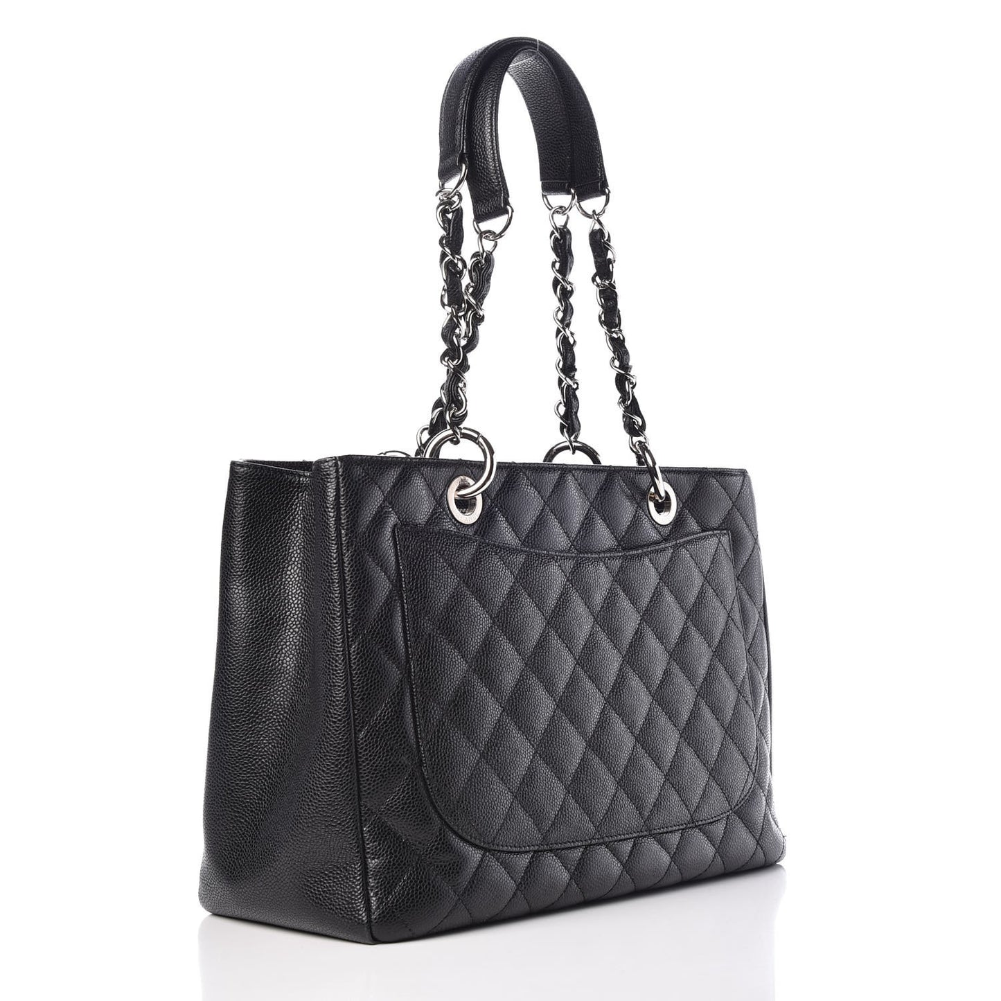 Caviar Quilted Grand Shopping Tote GST Black