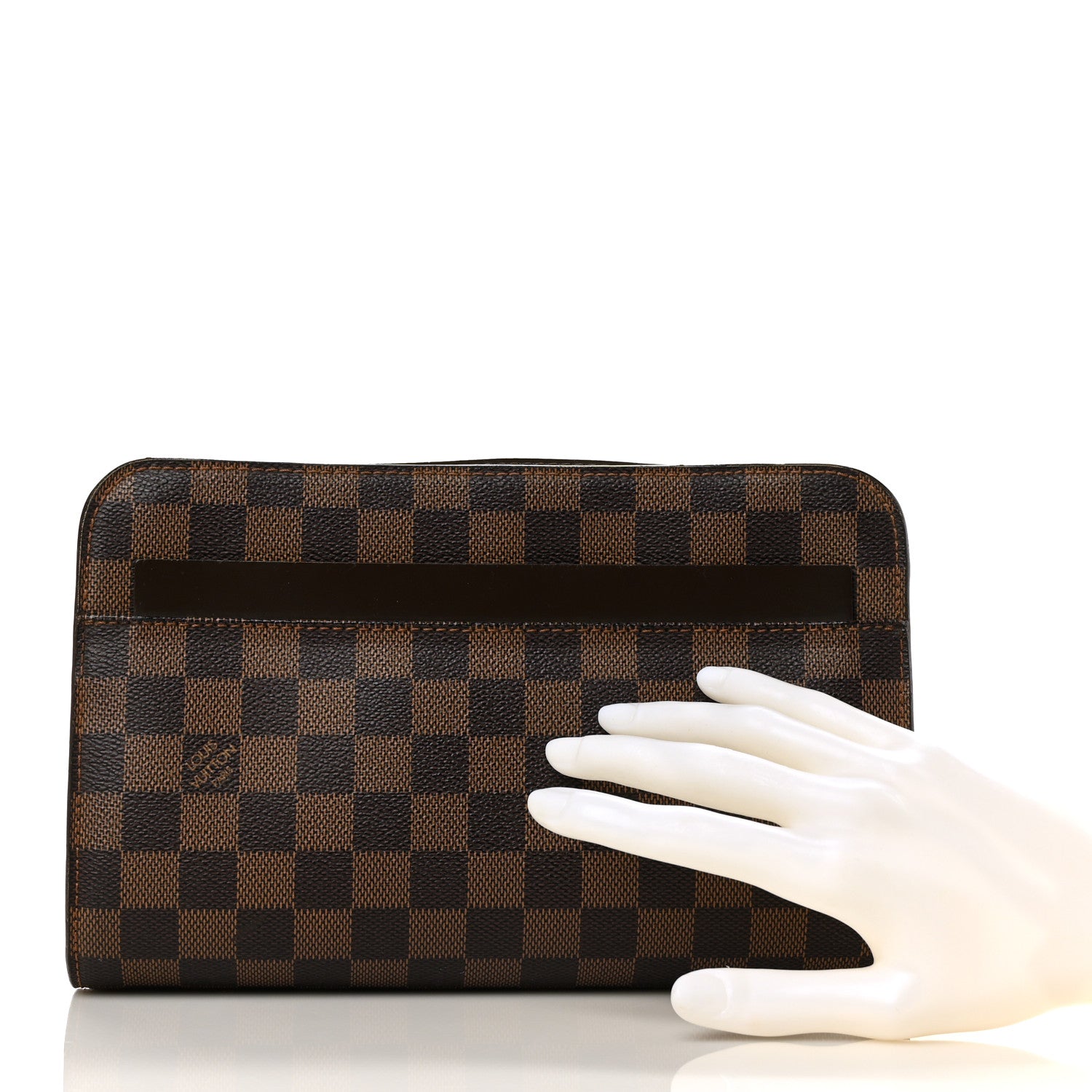 Louis Vuitton Damier Ebene Pochette Saint Louis Clutch 3 of 9