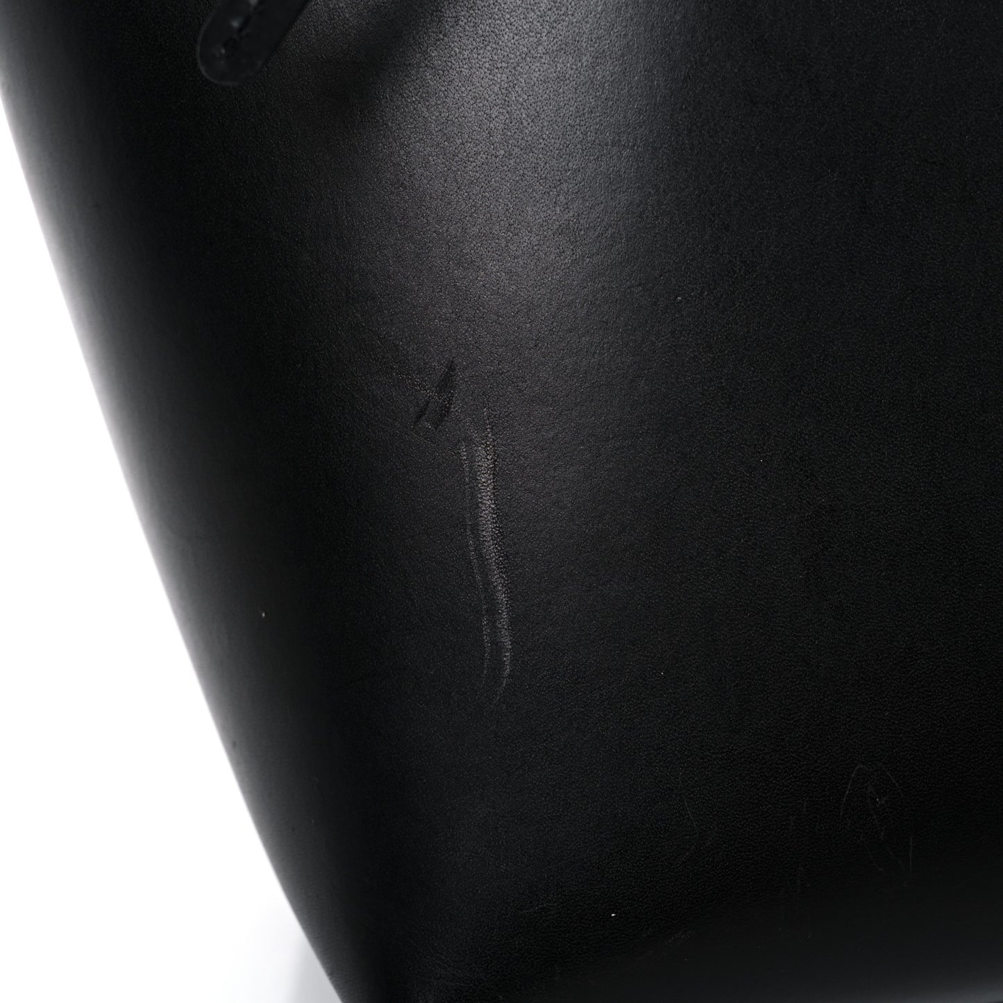 Vegetable Tanned Calfskin Bucket Bag Black Royal