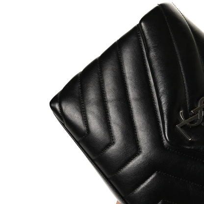 Saint Laurent Calfskin Y Quilted Monogram Small Loulou Chain Satchel Black 12 of 13