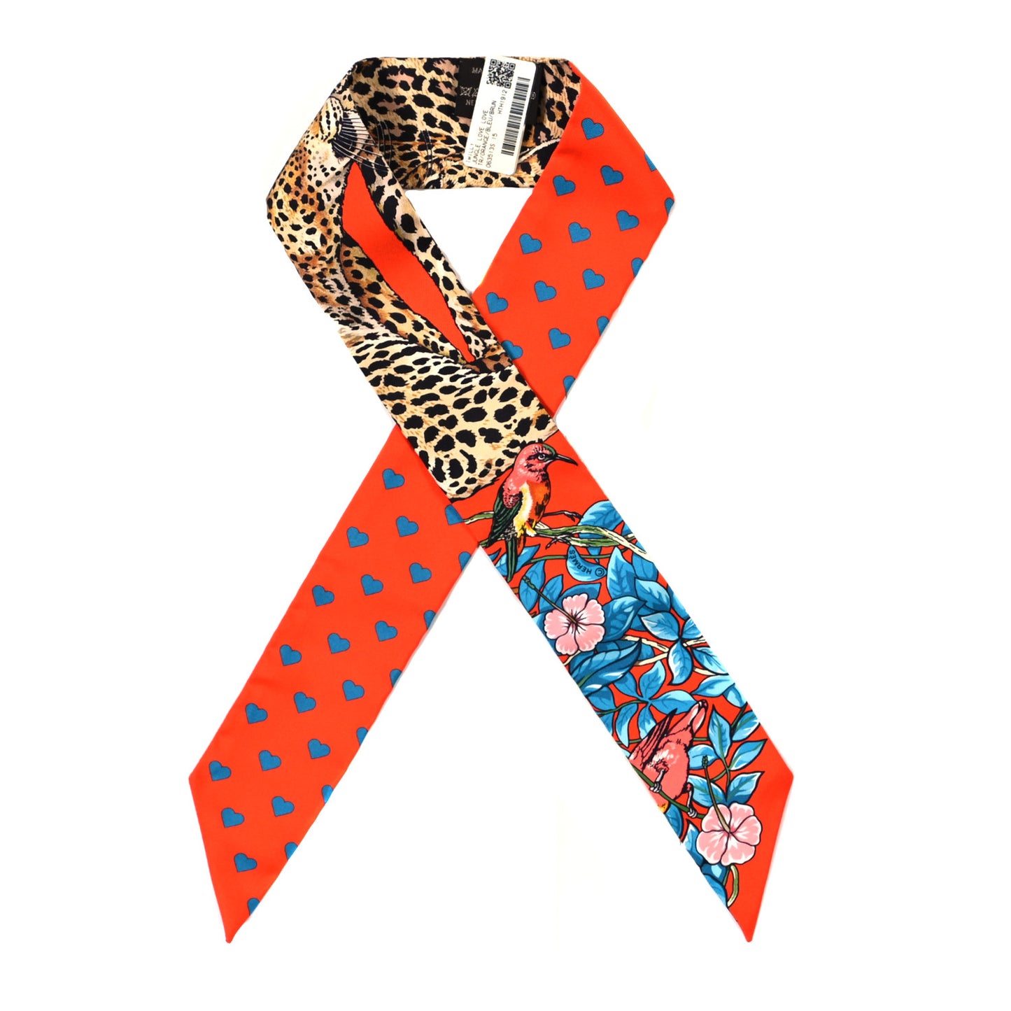 Silk Jungle Love Love Twilly Orange Bleu Brun