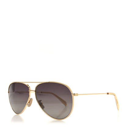 Celine Metal Frame Aviator Sunglasses CL40062U Gold 1 of 7