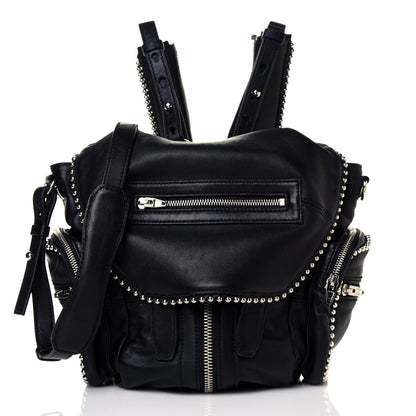 Alexander Wang Lambskin Studded Mini Marti Convertible Backpack Black Rhodium Hardware 1 of 10