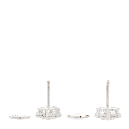Van Cleef & Arpels 18K White Gold Diamond Fleurette Earrings 3 of 5