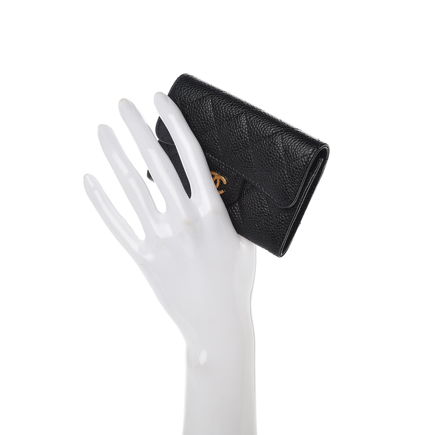 Chanel Caviar Quilted Flap Card Holder Black 2 of 9
