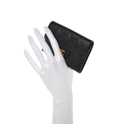 Chanel Caviar Quilted Flap Card Holder Black 2 of 9