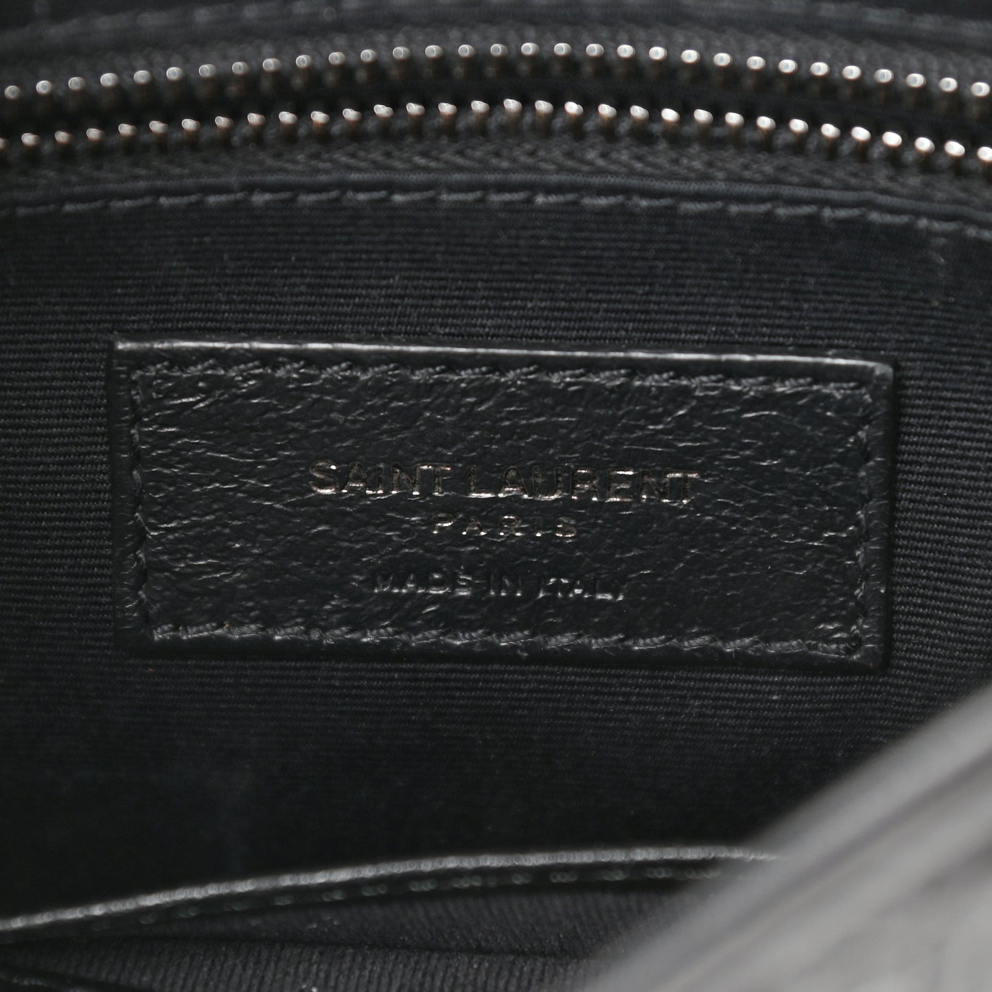 Crinkled Calfskin Matelasse Monogram Niki Chain Wallet Black