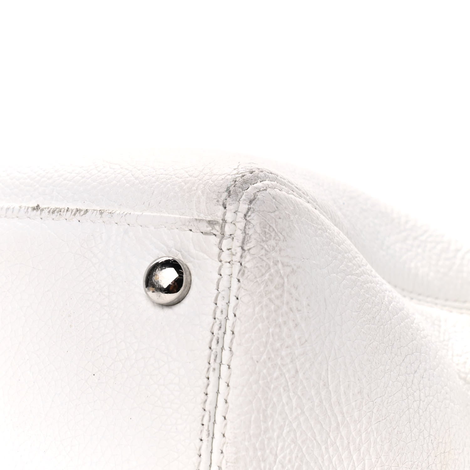 Chanel Calfskin Cerf Executive Shopper Tote White 22 of 24
